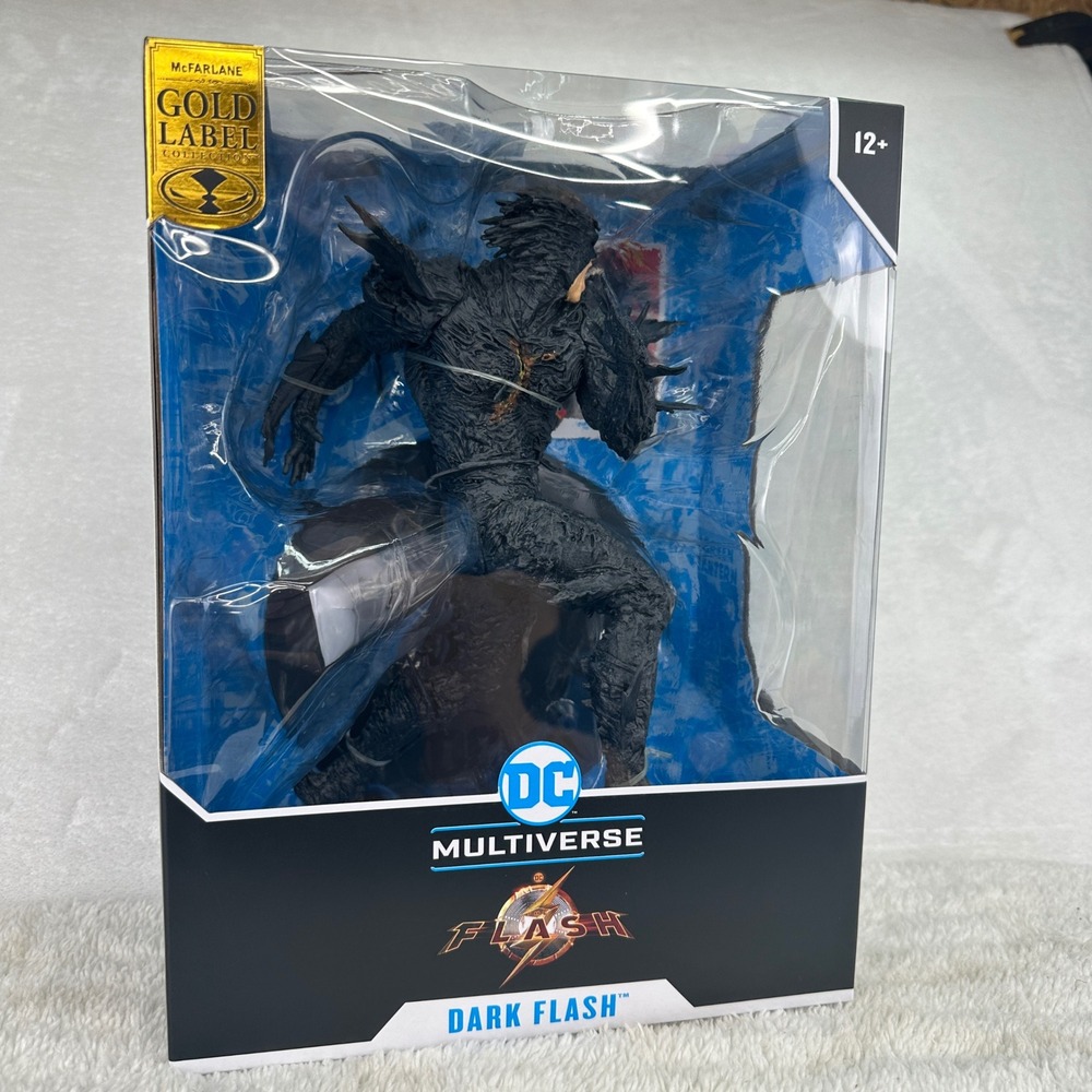 NIB McFarlane DC Multiverse The Flash Dark Flash Gold Label 12" Action Figure